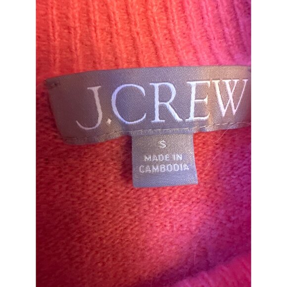 J.Crew Womens Pink Turtleneck Sweater S Wool Alpaca Poly Blend - Picture 2 of 5